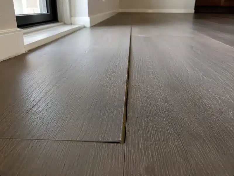SPC and WPC floor joint separation during a Reno flooring inspection